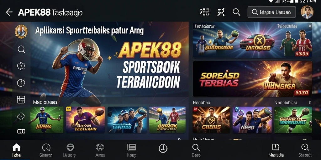 Tampilan menarik dan interaktif dari gameplay APEK88 Sportsbook.