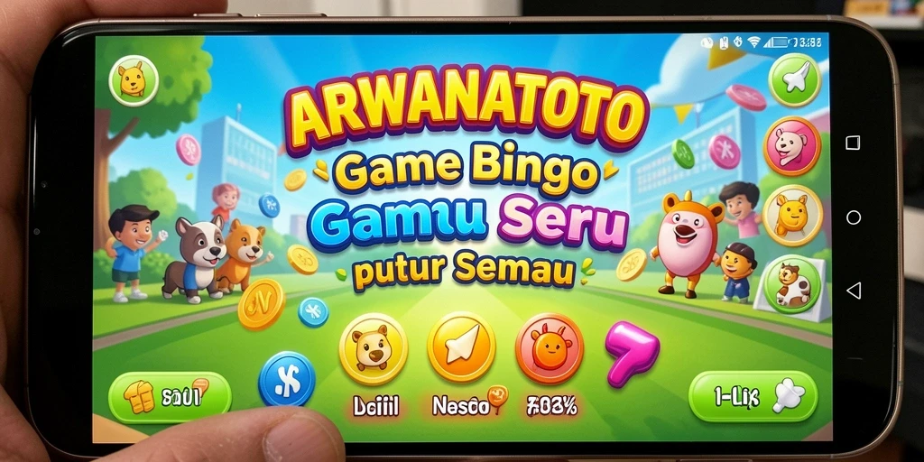 Tampilan gameplay seru di ARWANATOTO dengan Bingo yang menantang.