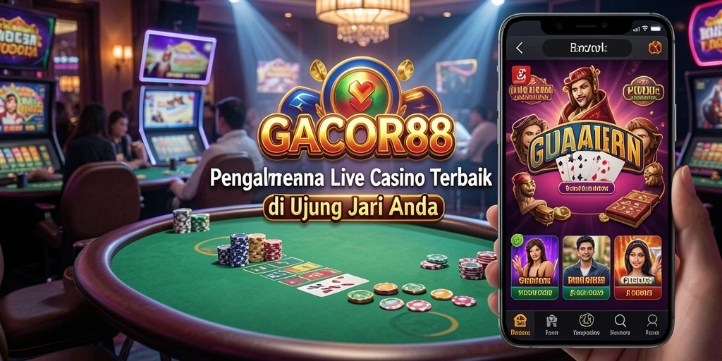 Tangkapan layar GACOR88 menampilkan suasana Live Casino yang menarik dan interaktif.