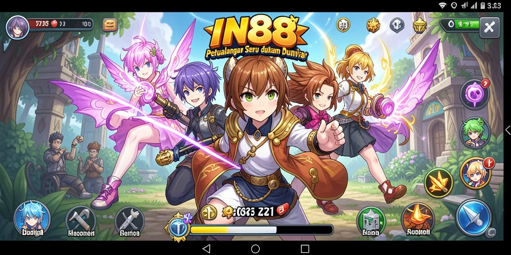 Tangkapan layar menampilkan aksi seru dalam gameplay Anime IN88.