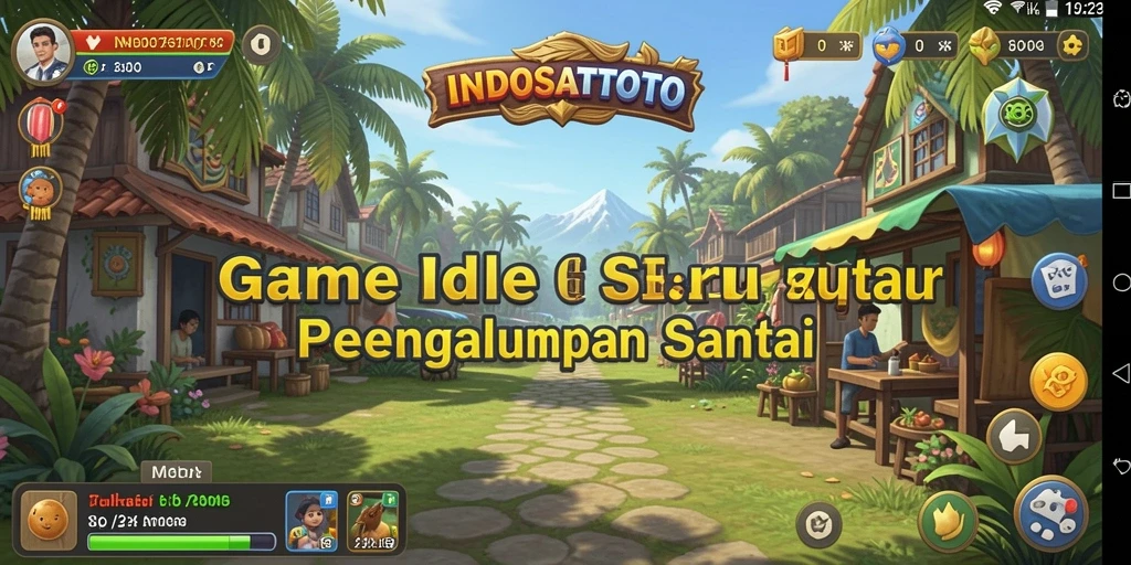 Tampilan gameplay menyenangkan dari INDOSATTOTO yang menampilkan aksi Idle.