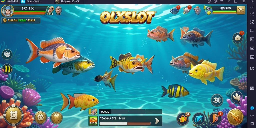 Screenshot utama OLXSLOT menampilkan aksi menembak ikan yang mengasyikkan.