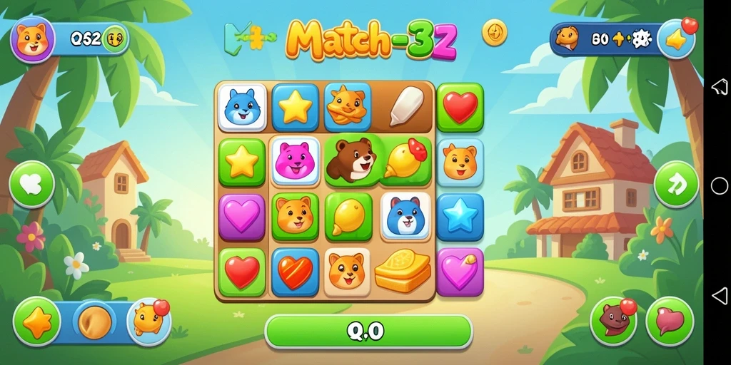 Tangkapan layar menampilkan gameplay menantang di QQ1221.