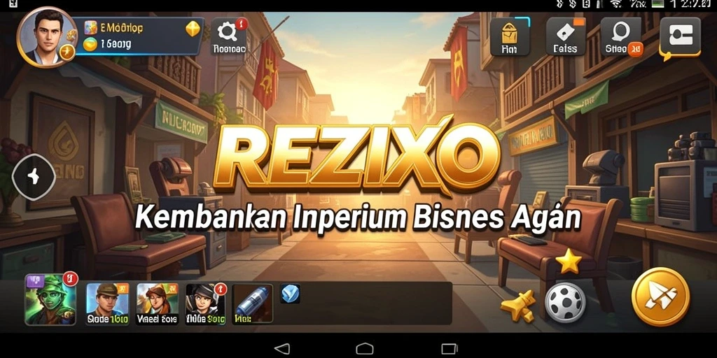 Tampilan gameplay menarik dari REZIXO saat mengelola bisnis.