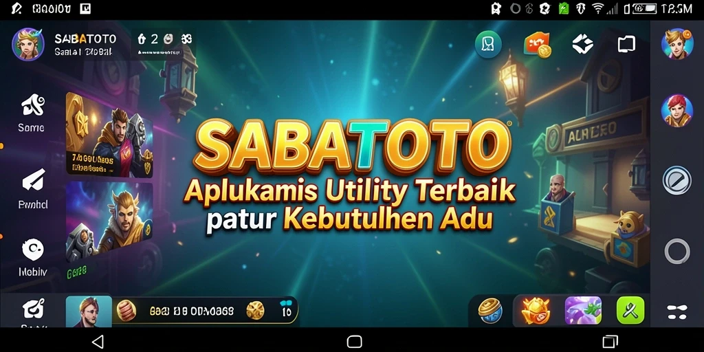 Tampilan utama SABATOTO dengan akses mudah ke fitur-fitur Utility.