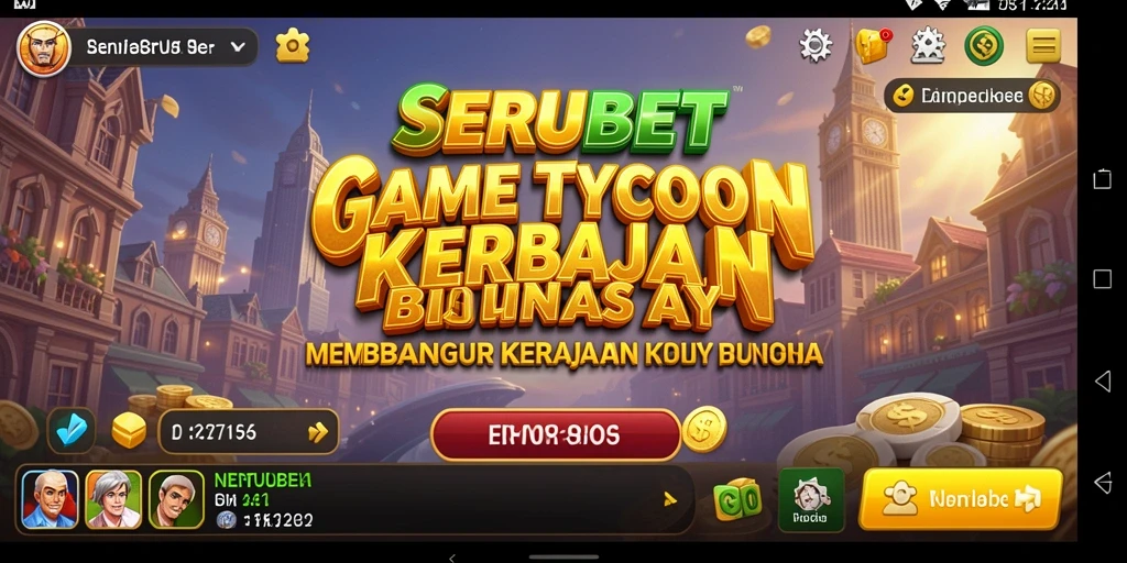 Tampilan utama <strong>SERUBET</strong> yang menggambarkan gameplay Tycoon yang seru.