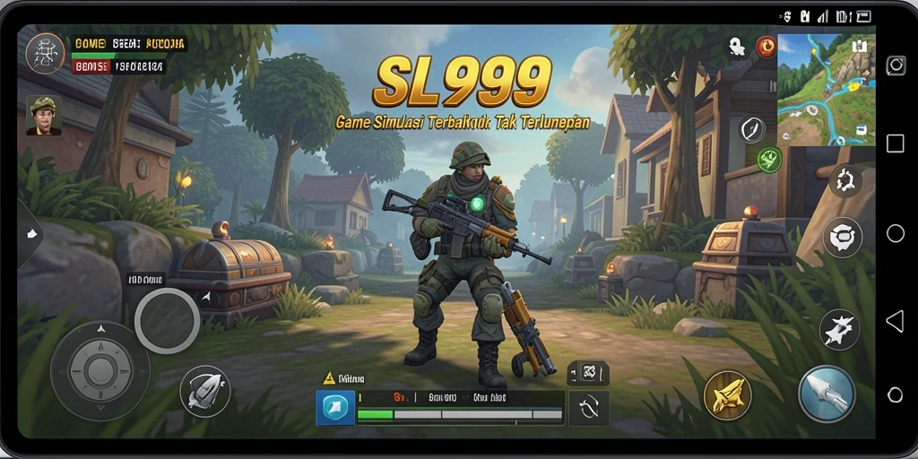 Screenshot utama SL999 menunjukkan gameplay simulasi yang seru dan interaktif.