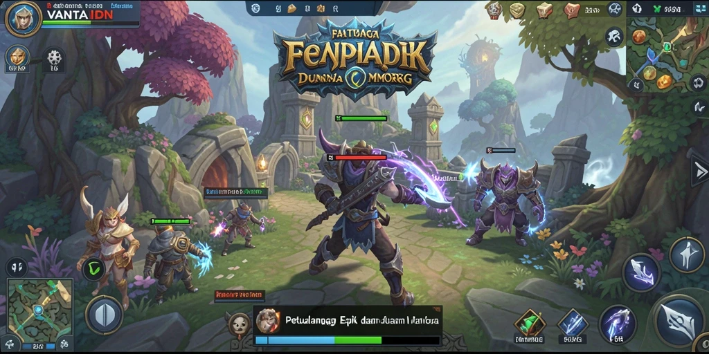 Screenshot gameplay VANTAIDN menampilkan petualangan epik di dunia MMORPG.