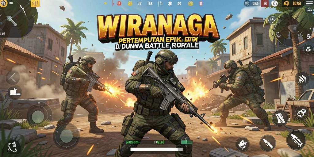Screenshot gameplay WIRANAGA yang menampilkan pertarungan seru.
