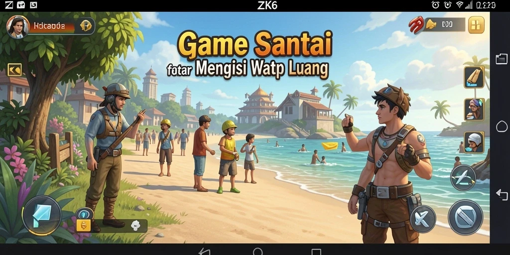 Tampilan gameplay menarik di ZK6 dengan grafis yang cerah.